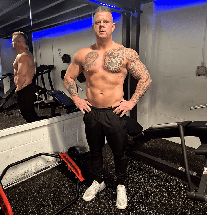 Johnny Clarke in the gym
