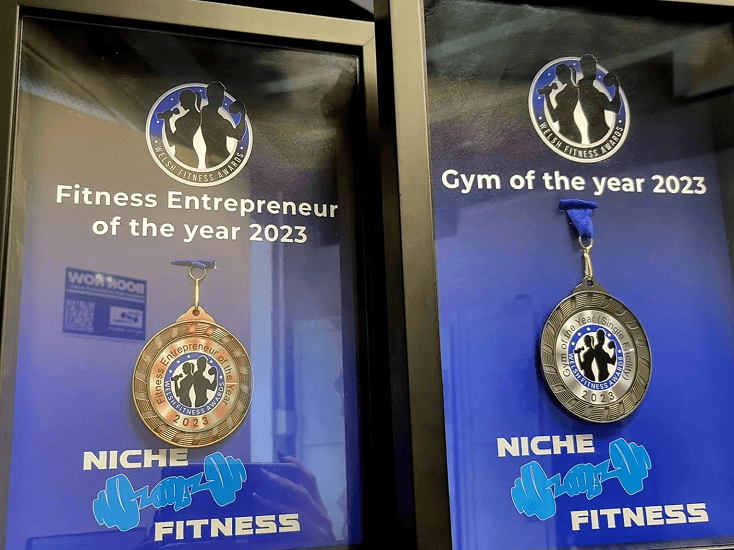 Niche Fitness - Welsh Fitness Awards 2023 Trophies