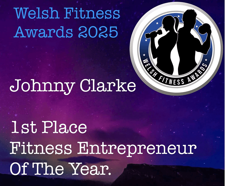 Johnny Clarke - Welsh Fitness Awards 2025 - 1st Place Fitness Entrepreneur of The Year for Precision Physiques