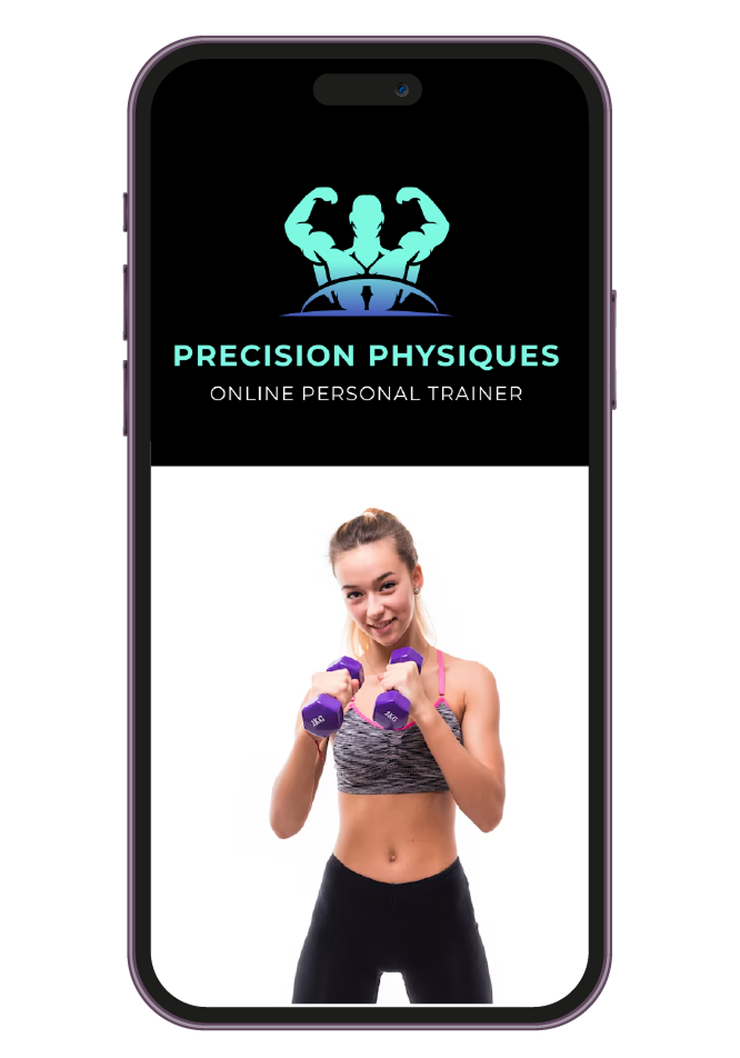 Precision Physiques App on a smartphone